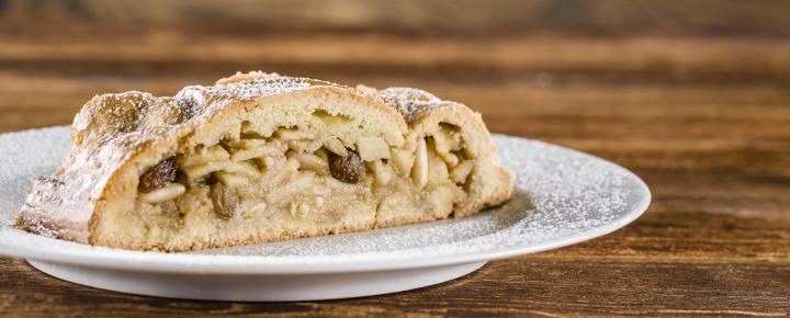 Apfelstrudel mit Mürbteig