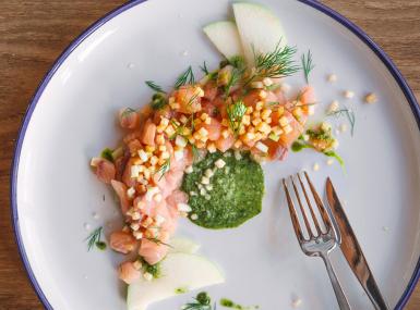 Ricetta Tartare di trota salmonata alle mele