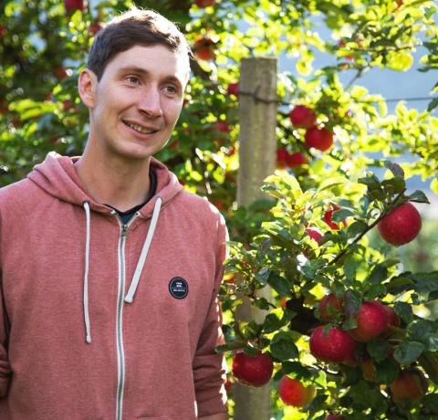 Apple farmer Simon Ruatti from Naturns