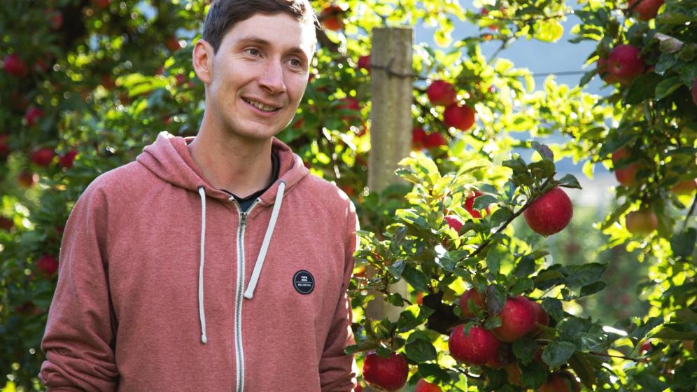 Apple farmer Simon Ruatti from Naturns