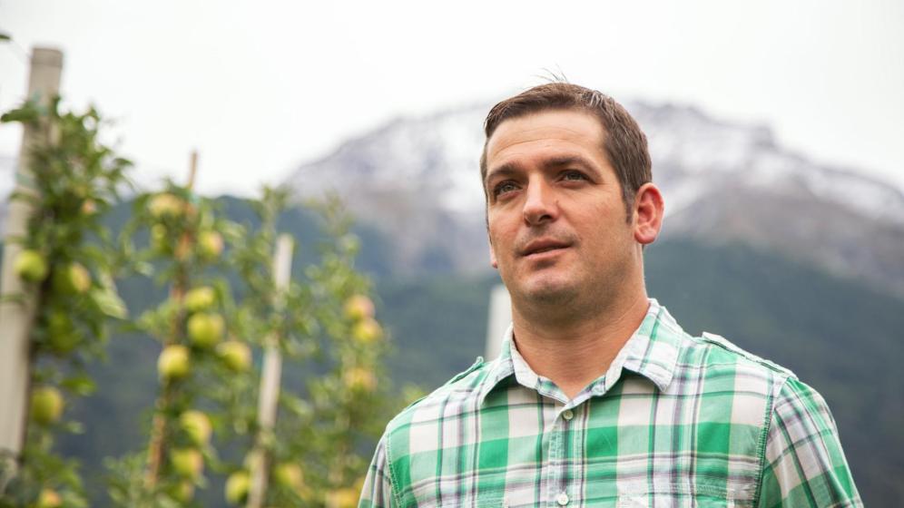 Apple farmer Martin Spechtenhauser from Laas