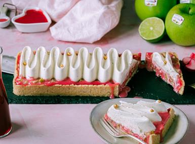 Rhubarb tart with Granny Smith