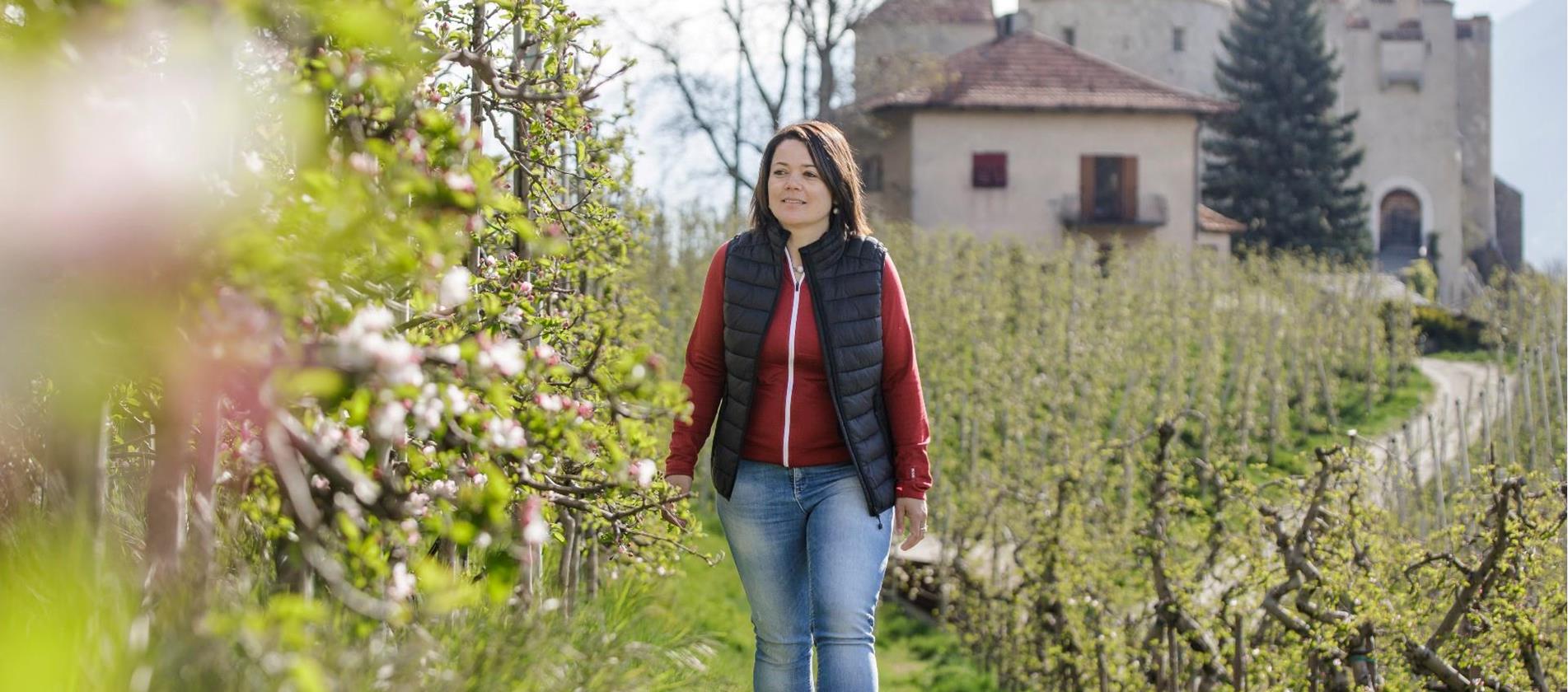 Apfelbäuerin Maria Tappeiner im Hain