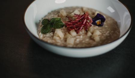 Risotto con mele