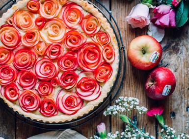 Tarte mit Apfelrosen